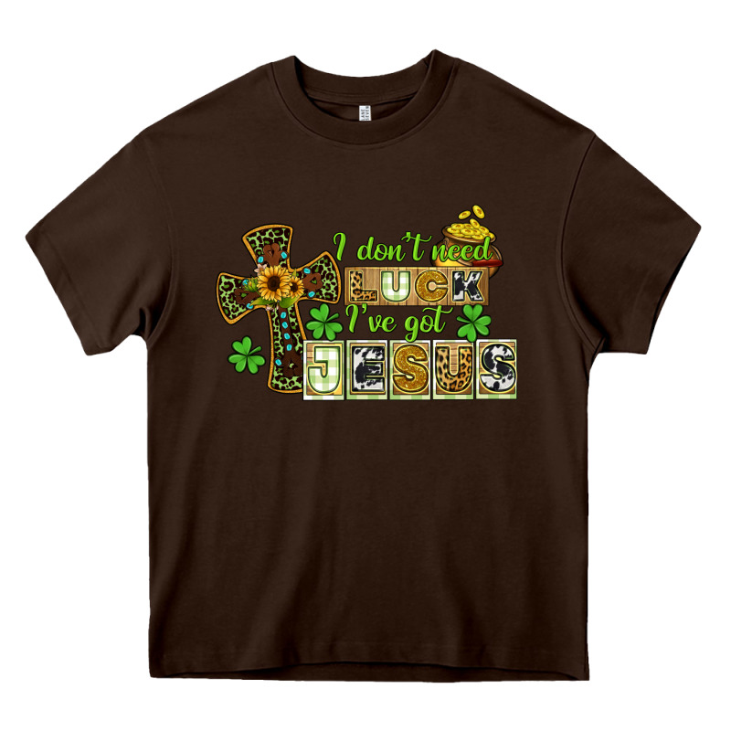 I Dont Need Luck Ive Got Jesus Heavy Core Tee by CowGirlArtShop | Teevron