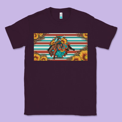 Bucking Bronco Aztec Shape License Plate Classic Tee Designed By Artiststas