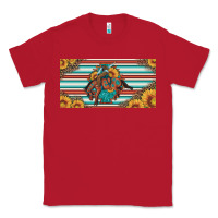 Red bucking bronco aztec shape license plate Classic Tee - Artiststas