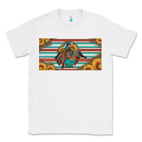White bucking bronco aztec shape license plate Classic Tee - Artiststas