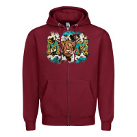 Burgundy highland cow mom Zipper Hoodie - JahusDesignShop