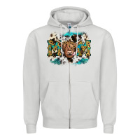 Dove Grey highland cow mom Zipper Hoodie - JahusDesignShop