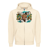 Sandshell highland cow mom Zipper Hoodie - JahusDesignShop