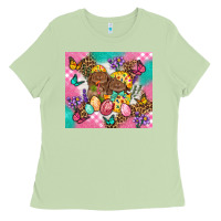 Matcha Easter Bunnies And Egg Tumbler Ladies Tee - BundleAndBundleShop