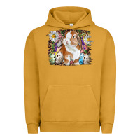 Pigment Peanut Butter Easter Bunny With Quail Eggs And Daisy Urban Hoodie - RanaPortraitStore