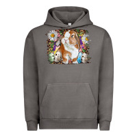 Pigment Tornado Easter Bunny With Quail Eggs And Daisy Urban Hoodie - RanaPortraitStore
