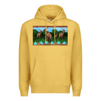 Antique Gold parasaurolophus sippy cup Premium Hoodie - Artiststas