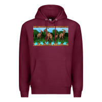 Burgundy parasaurolophus sippy cup Premium Hoodie - Artiststas