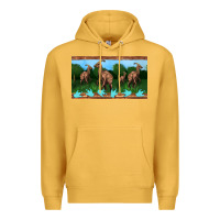 Mustard parasaurolophus sippy cup Premium Hoodie - Artiststas