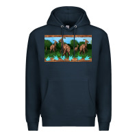 Navy parasaurolophus sippy cup Premium Hoodie - Artiststas