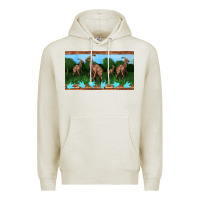 Oatmeal Heather parasaurolophus sippy cup Premium Hoodie - Artiststas