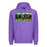 Purple parasaurolophus sippy cup Premium Hoodie - Artiststas
