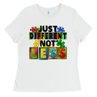 White just different not less Ladies Tee - FaDigitalArtStudio