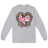 Moon Dust western cowhide heart Long Sleeve Tee - CowhideDigitalArt
