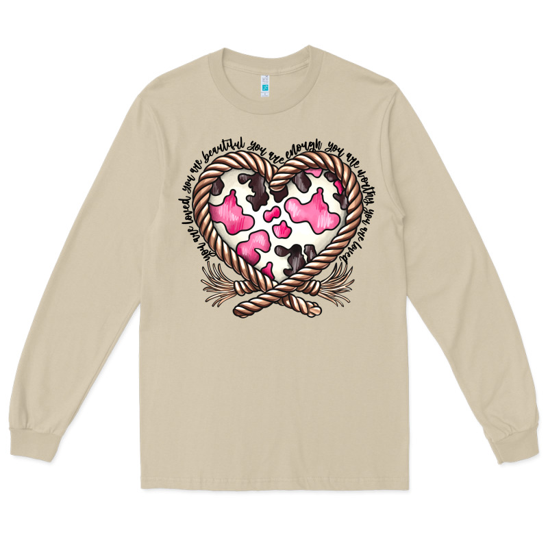 Western Cowhide Heart Long Sleeve Tee by CowhideDigitalArt | Teevron