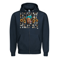 Navy howdy heıfer Zipper Hoodie - JahusDesignShop