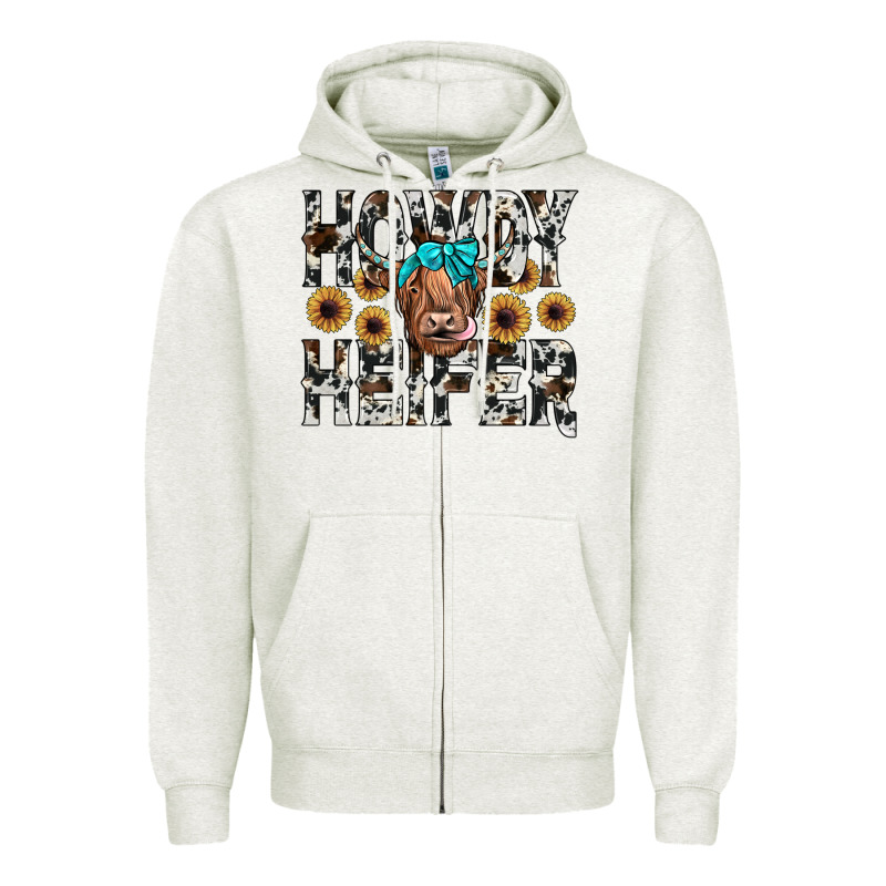 Howdy Heıfer Zipper Hoodie by JahusDesignShop | Teevron