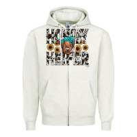 Oatmeal Heather howdy heıfer Zipper Hoodie - JahusDesignShop