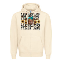 Sandshell howdy heıfer Zipper Hoodie - JahusDesignShop