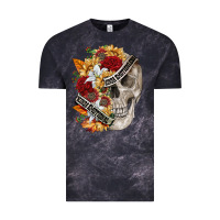 Cloud Black skull kinda emotionless kinda emotional Vintage Tee - FaDigitalArtStudio