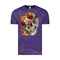 Cloud Purple skull kinda emotionless kinda emotional Vintage Tee - FaDigitalArtStudio