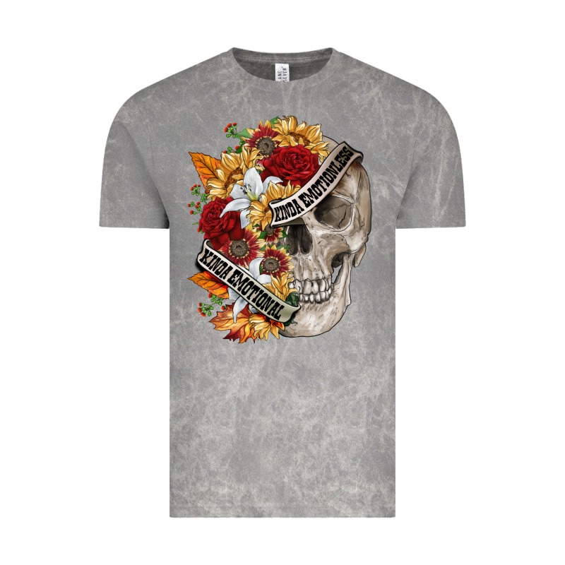 Skull Kinda Emotionless Kinda Emotional Vintage Tee by FaDigitalArtStudio | Teevron