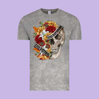 Skull Kinda Emotionless Kinda Emotional Vintage Tee Designed By Fadigitalartstudio