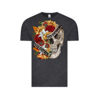 Vintage Black skull kinda emotionless kinda emotional Vintage Tee - FaDigitalArtStudio