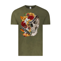 Vintage Olive skull kinda emotionless kinda emotional Vintage Tee - FaDigitalArtStudio