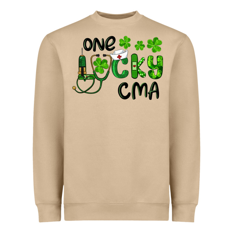 One Lucky Certified Medical Assistant Cma Heavyweight Sweatshirt by RanaPortraitStore | Teevron