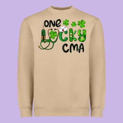 One Lucky Certified Medical Assistant Cma Heavyweight Sweatshirt Designed By Ranaportraitstore