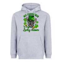 Heather Grey st.patricks day my french bulldog is my lucky char Heavyweight Hoodie - RanaPortraitStore