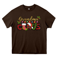 Chocolate Brown Grandma claus with christmas gift sock mother's Heavy Core Tee - HowdyJamesFarm