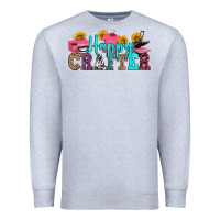 Heather Grey happy crafter Premium Sweatshirt - RanaPortraitStore