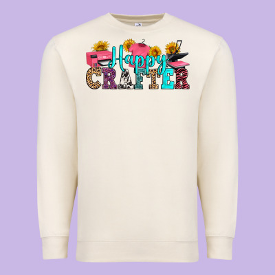 Happy Crafter Premium Sweatshirt Designed By Ranaportraitstore