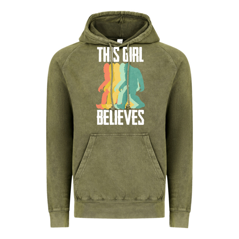 Bigfoot T  Shirt Bigfoot   This Girl Believes T  Shirt Vintage Hoodie by DesigneFamous | Teevron