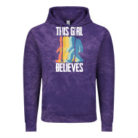 Cloud Purple bigfoot t  shirt bigfoot   this girl believes t  shirt Vintage Hoodie - DesigneFamous