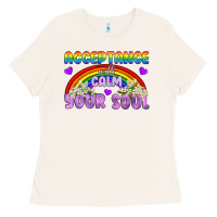 Bone Lgbtq Acceptance Will Calm Your Soul Ladies Tee - BundleAndBundleShop
