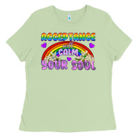 Matcha Lgbtq Acceptance Will Calm Your Soul Ladies Tee - BundleAndBundleShop
