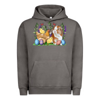 Pigment Tornado Easter bunny and chicks with floral Urban Hoodie - RanaPortraitStore