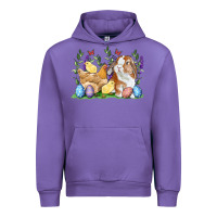 Tulip Easter bunny and chicks with floral Urban Hoodie - RanaPortraitStore