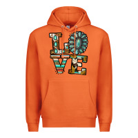 Carrot turquoise serape love Premium Hoodie - Jasminsmagicworld