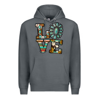 Rock turquoise serape love Premium Hoodie - Jasminsmagicworld