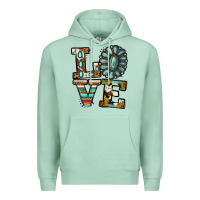 Seafoam turquoise serape love Premium Hoodie - Jasminsmagicworld