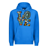 True Royal turquoise serape love Premium Hoodie - Jasminsmagicworld
