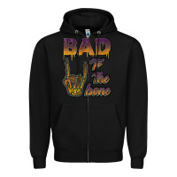Black bad to the bone Zipper Hoodie - JahusDesignShop