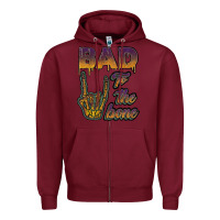 Burgundy bad to the bone Zipper Hoodie - JahusDesignShop
