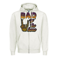 Oatmeal Heather bad to the bone Zipper Hoodie - JahusDesignShop