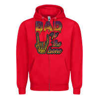 Red bad to the bone Zipper Hoodie - JahusDesignShop