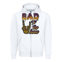 White bad to the bone Zipper Hoodie - JahusDesignShop
